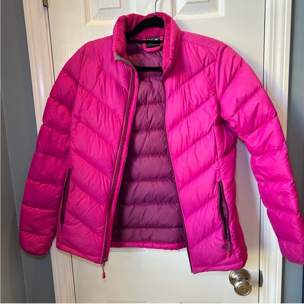 Mountain hardwear pink puffer jacket